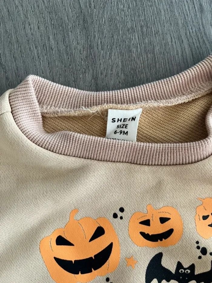 Pull Halloween 6 - 9 mois crème - photo numéro 3