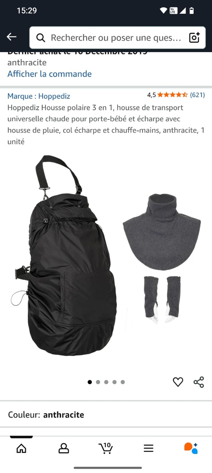 Cape de portage + mitaines + tour de cou Hoppediz