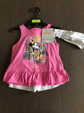 tee shirt short bandeau cheveux minnie disney 81 cm 18 mois 