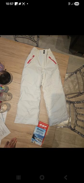 Pantalon ski décathlon wed'ze blanc fille 8 ans
