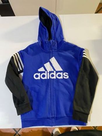 Veste noir et bleu marine adidas taille 10 ans enfants