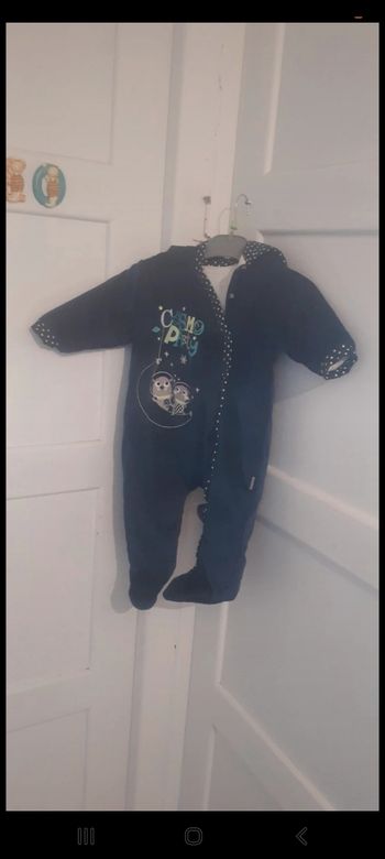 🌟 Combinaison petit béguin bleu marine