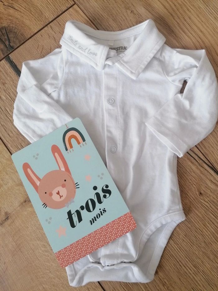 Body col blanc 3 mois - photo numéro 2