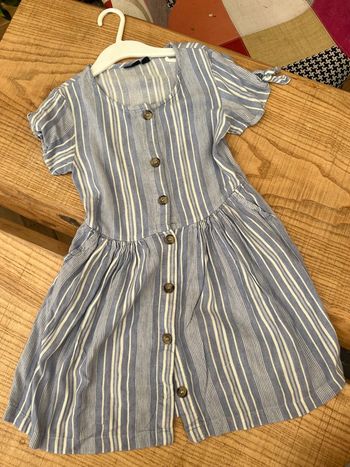 Robe d’été marinière à rayures kiabi 6 ans bleu bohème
