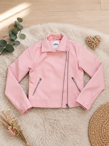 Veste perfecto rose fille 12 ans Gémo –neuve, style simili cuir