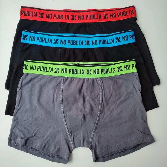 Lot de 3 boxers en coton pour homme taille L, No Publik - photo numéro 2