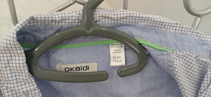 Chemise à carreaux, manches longues Okaïdi 12 ans - photo numéro 3