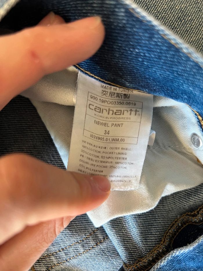 Jean Bleu Carhartt WIP Newel - photo numéro 6
