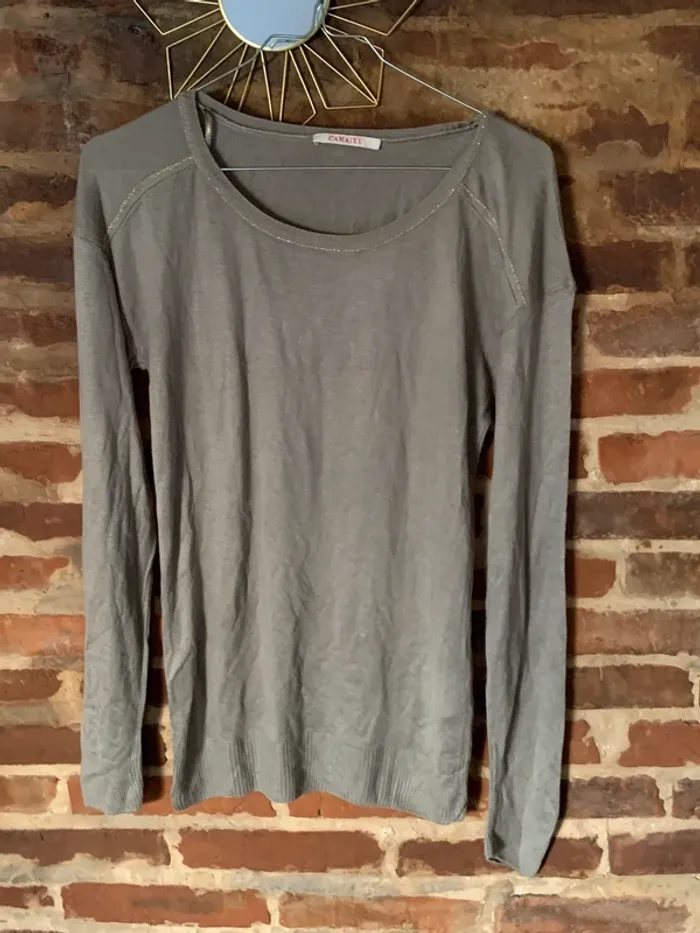 Pull léger kaki clair