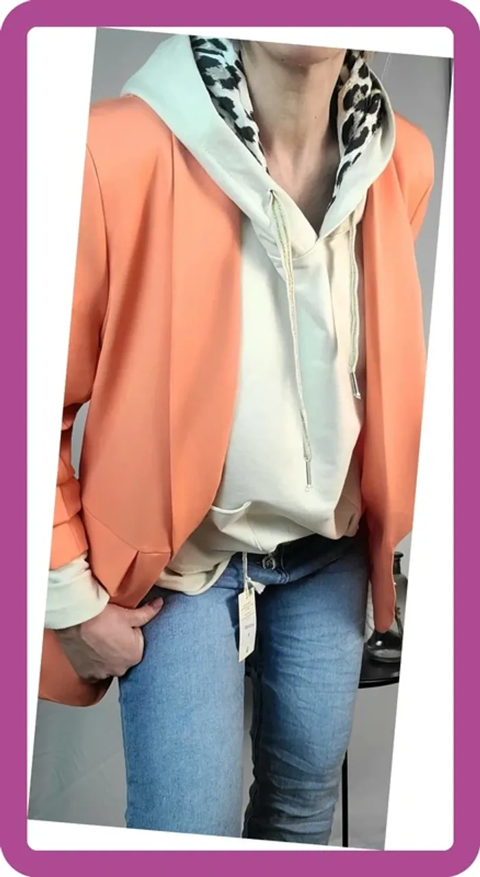 Blazer manches froncées, NEUF avec étiquette - photo numéro 3