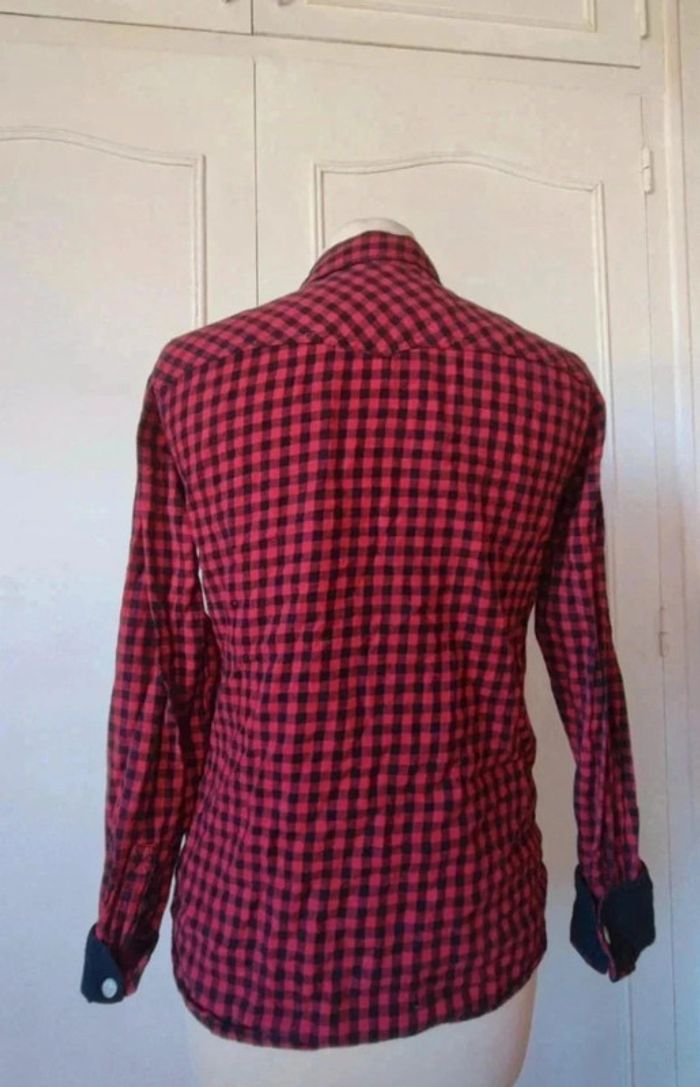 chemise Guess à carreaux tartan manches longues fille ado 12 ans - photo numéro 7