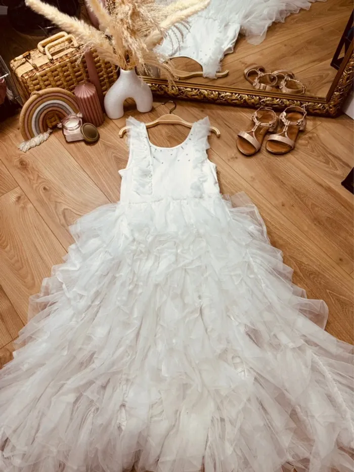 Taille 12 ans Robe longue cérémonie fille Orchestra blanche * tulle * 🌺