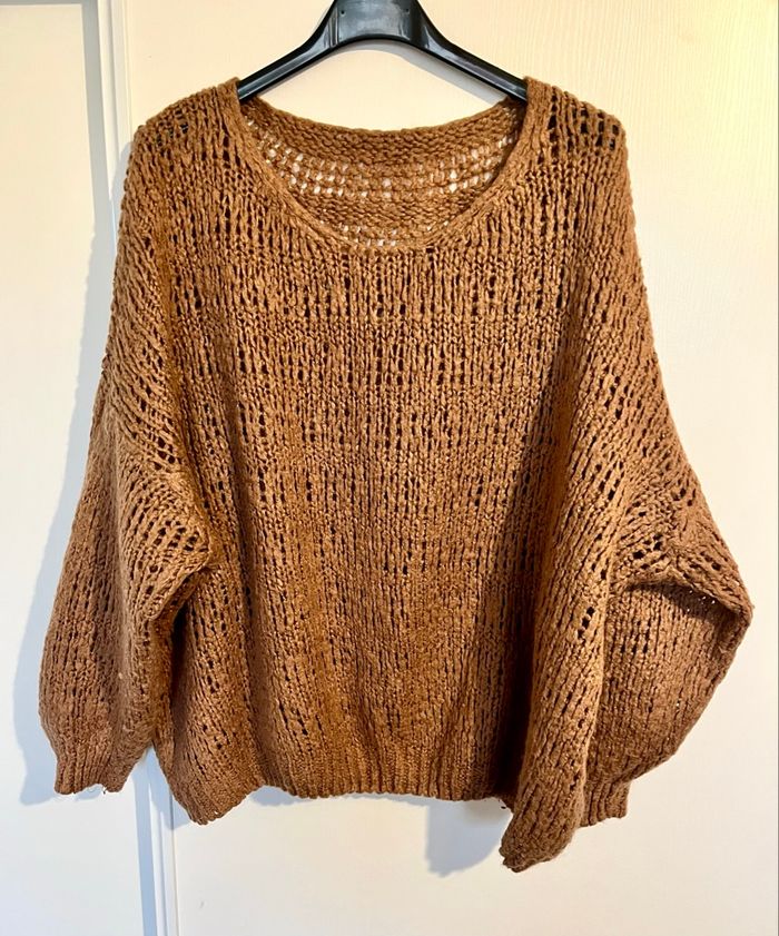#pull femme ajouré Camel 42/44