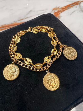 Bracelet femme doré acier inoxydable 