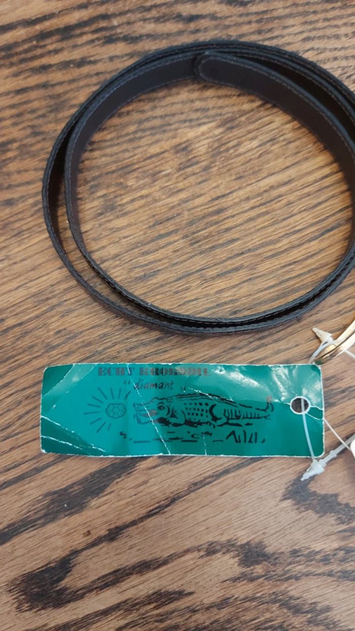 Ceinture en cuir serpent neuve marron 75cm - photo numéro 12