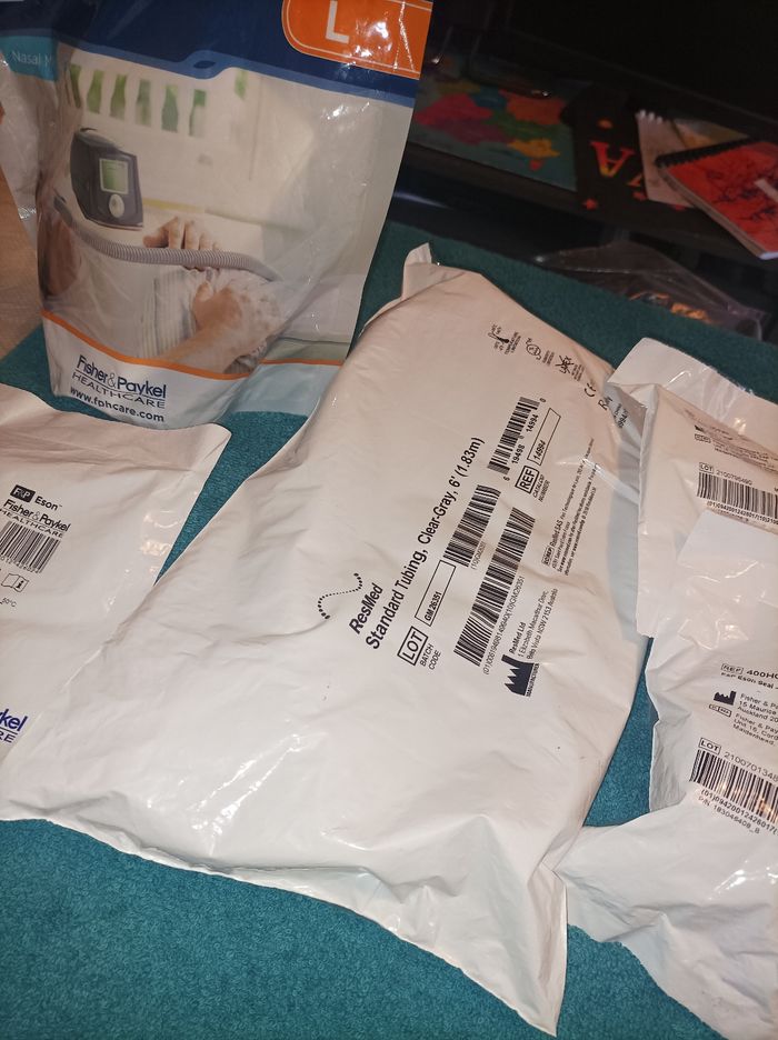 Masque Facial pour l'apnée du sommeil avec 2 Bulles Nasal,1 Tube neuf avec emballage d'origine complet Taille L - photo numéro 4