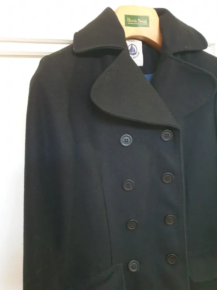 Manteau Caban Laine Petit Bateau Taille 14 ans - photo numéro 7