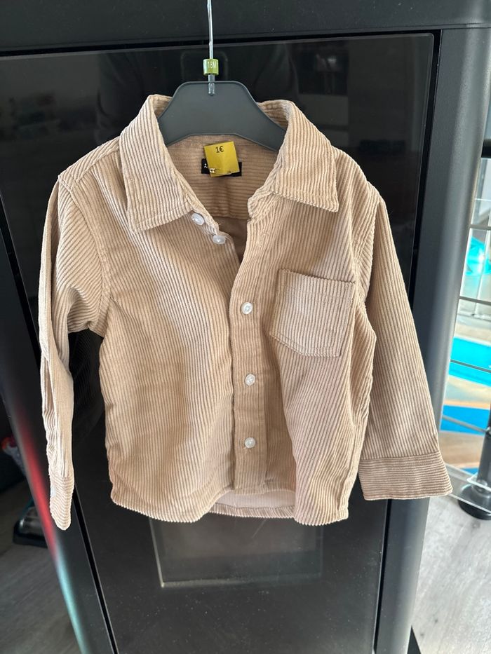 Chemise velour côtelé