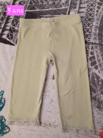Legging court vert clair en 3 ans Pick Ouic 