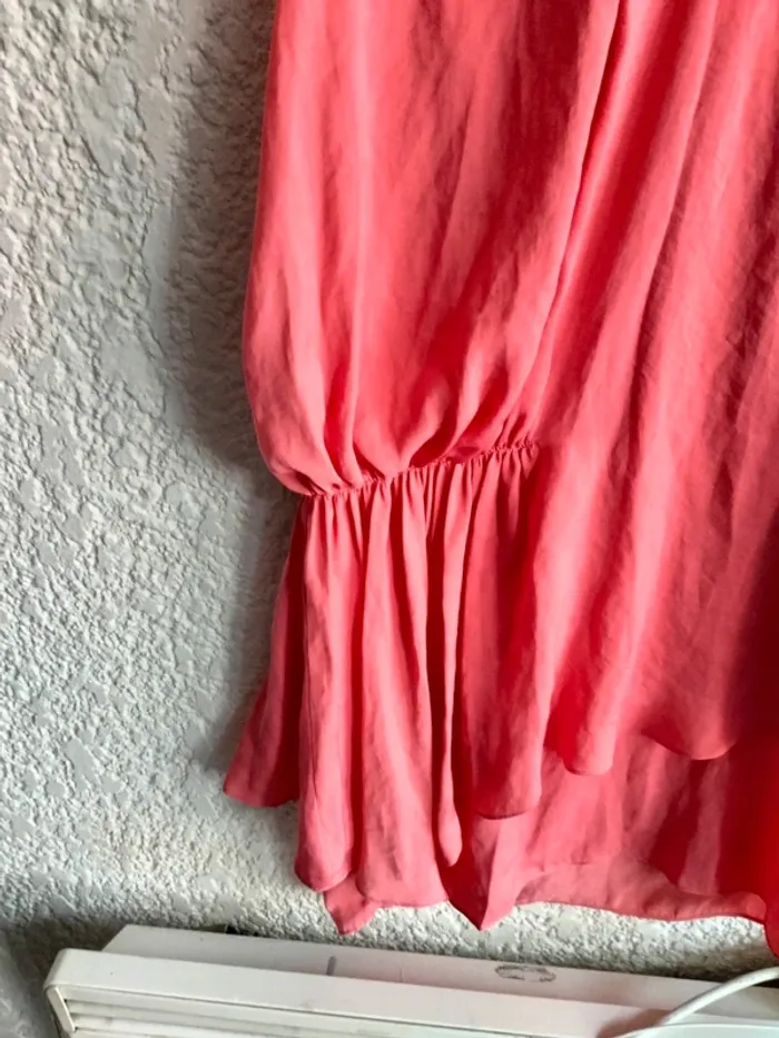 Robe rose élastique à la taille txs Zara - photo numéro 3