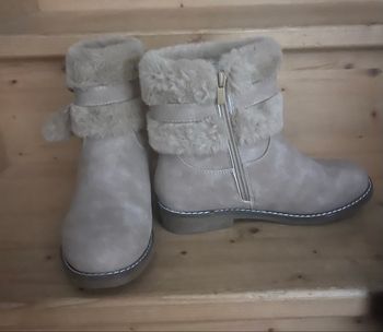 Bottines Beige  fille avec fermeture éclair
