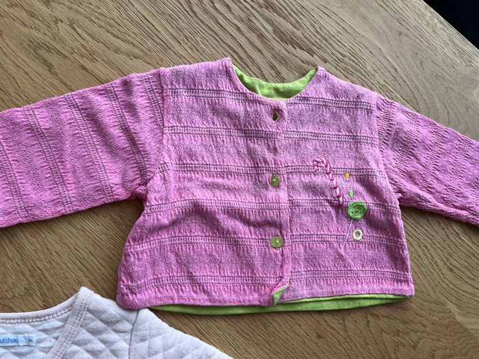 Lot 2 gilets fille - 3 mois - photo numéro 3