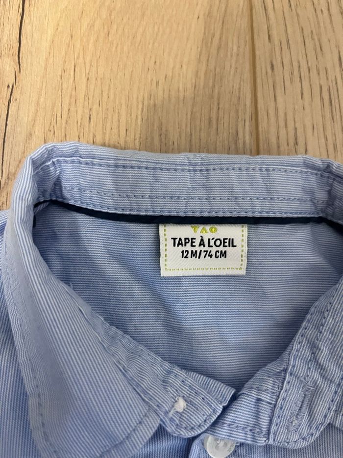Chemise bleu clair Tape à l’œil