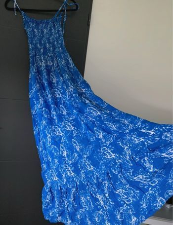 Robe longue bretelles été smocks