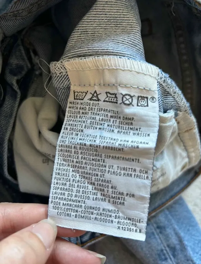Jean Lévis 534 vintage 90s bleu clair taille haute coupe droite fuselé slim taille X/34 rare - photo numéro 9