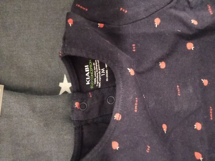 Haut "marine" avec dessins _ 1 mois - photo numéro 3