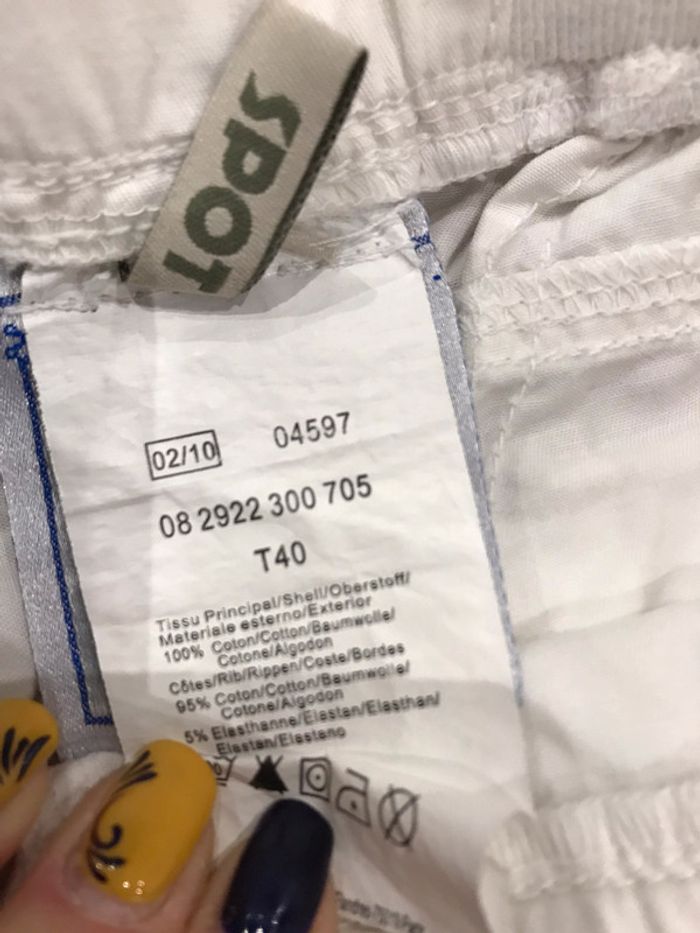 Pantacourt blanc - photo numéro 3