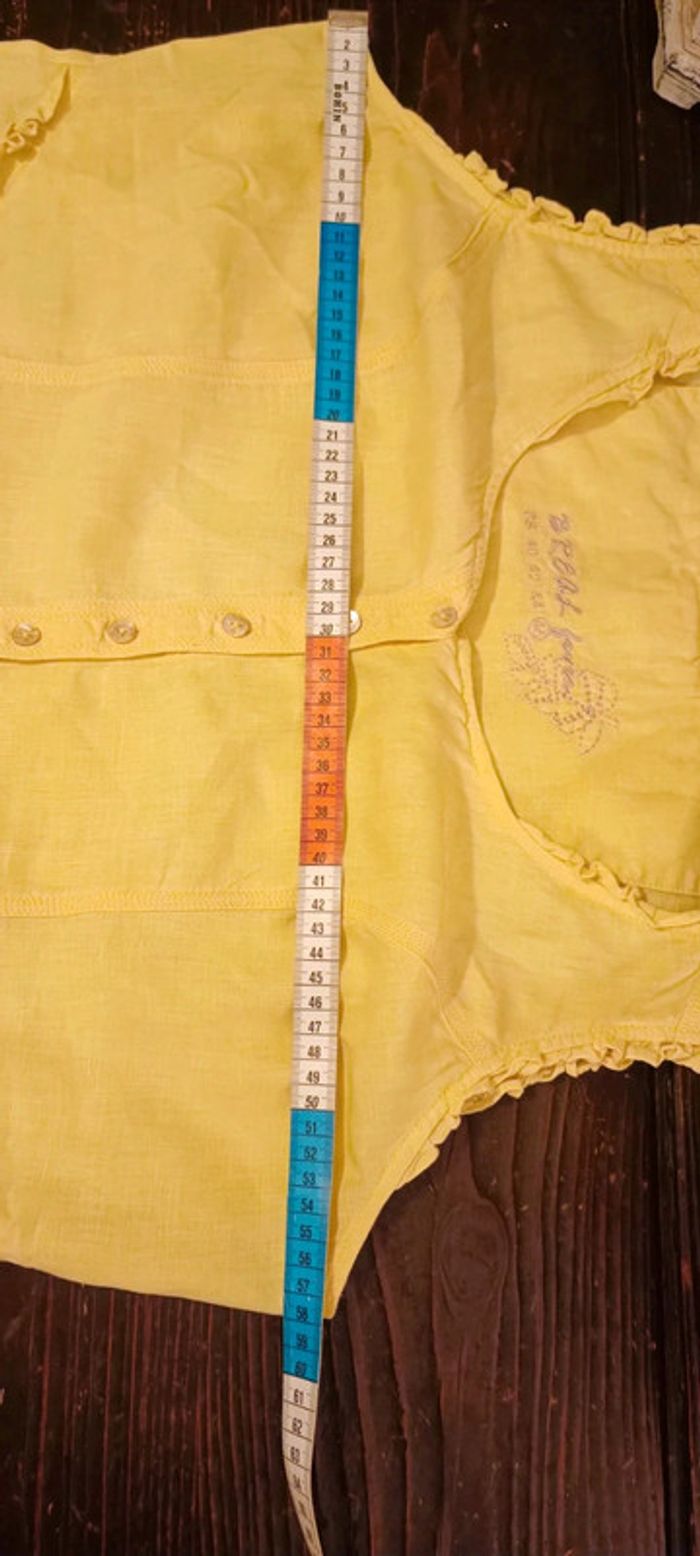 Joli débardeur / haut sans manche jaune "Breal Ferver" noté 46 TBE - photo numéro 4