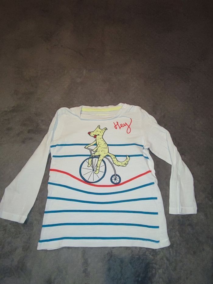 Tee shirt 3 ans chien vélo (98 cm)