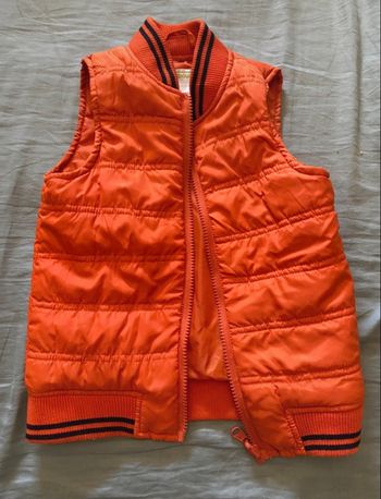 Doudoune veste blouson léger sans manches matelassée orange verbaudet 5 ans 108 cm