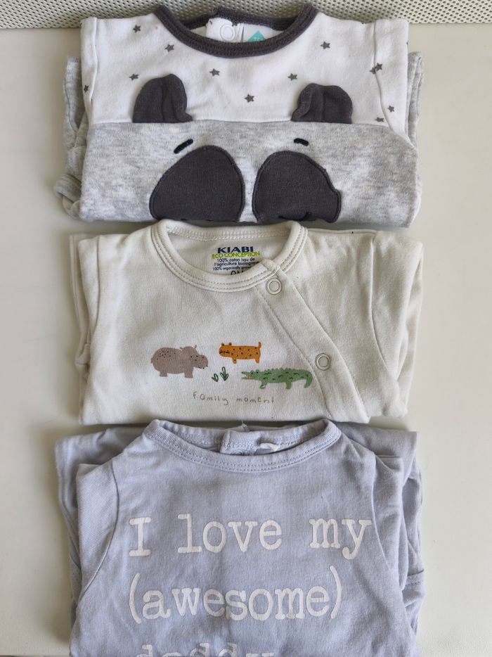 Lot de 3 pyjamas naissance