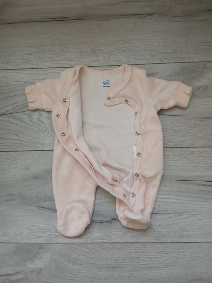 Pyjama velours ~ mots d’enfants ~ 00mois (50cm) - photo numéro 3