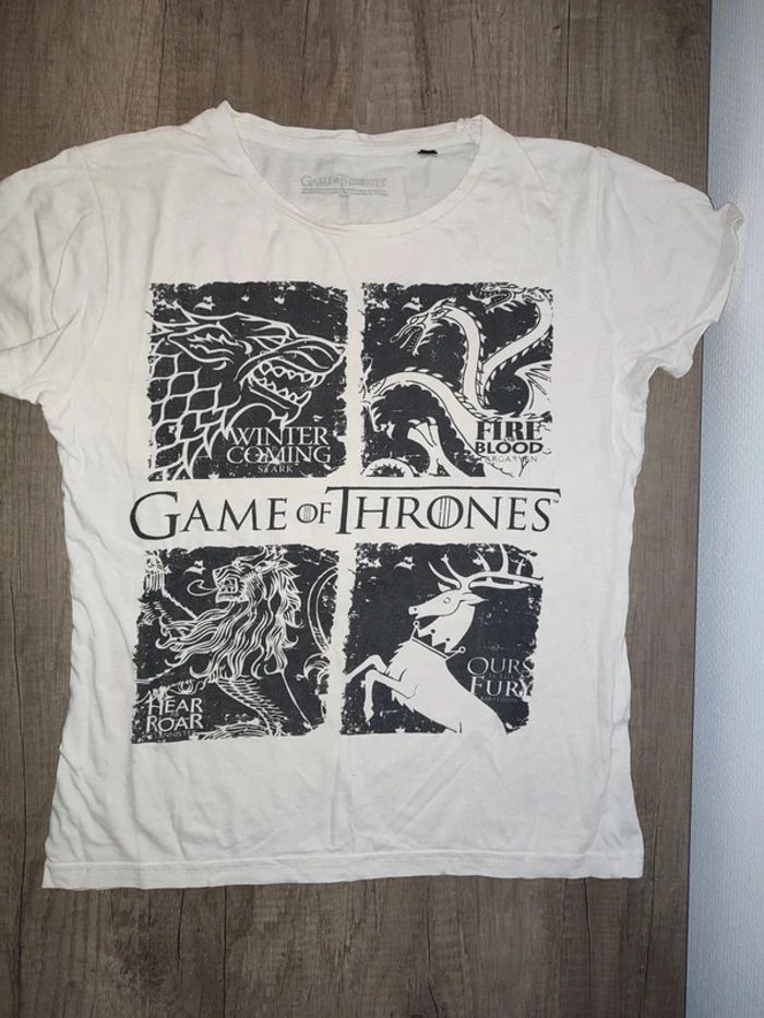 T shirt blanc Game of thrones taille 2