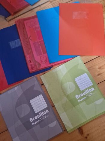 Lot de 2 cahiers + protége cahier