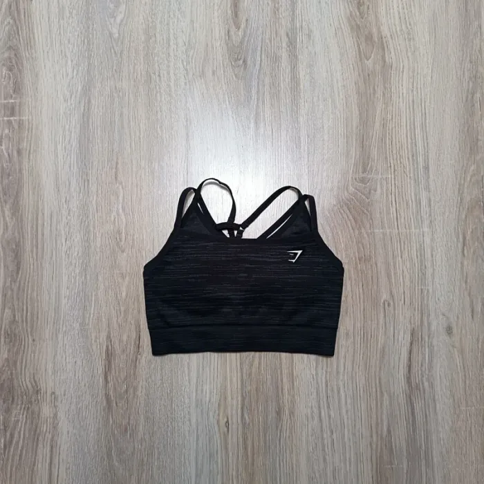 Brassière gymshark femme S gris foncé noir hauts