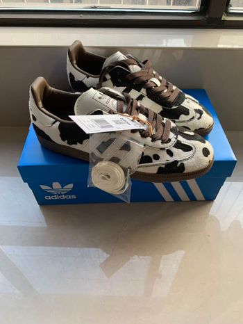 adidas Originals SAMBA OG (Marron foncé et blanc) - Photo réelle    40