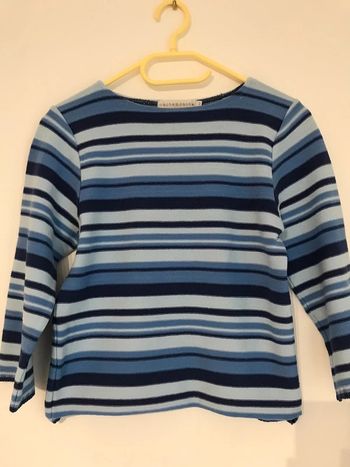 pull manches 3/4 dégradé de bleu