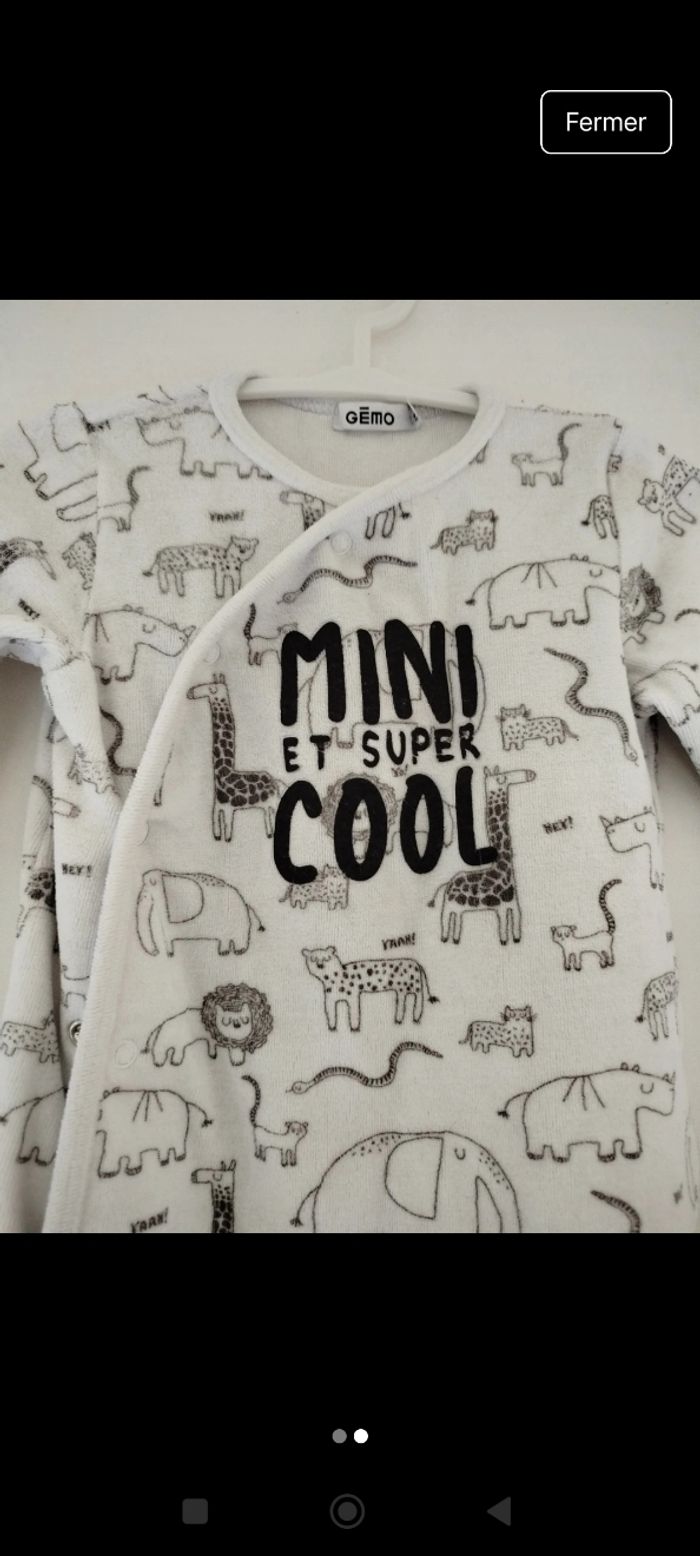 💙 Adorable pyjama en velours – Gémo (12 mois) - photo numéro 2