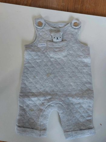 salopette gris ourson