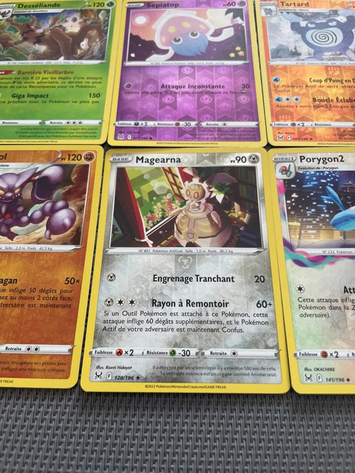 Lot 7 cartes Pokémon Reverse EB11 Origine Perdue FR - photo numéro 6