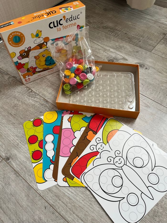 Jeu clic éducatif la ferme, 2-4 ans