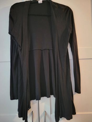 gilet noir asymetrique