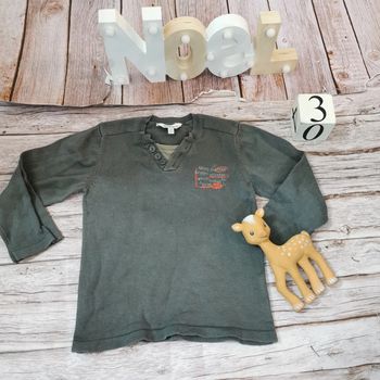 Pull gris kidkanai 3 ans