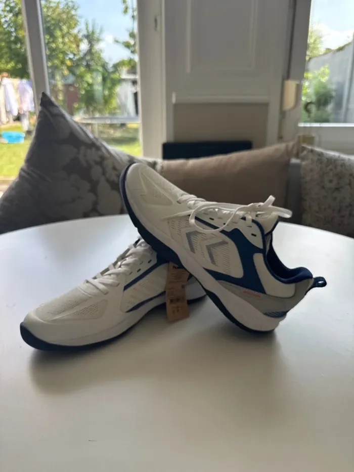 Baskets Hummel Speed Court Homme – Taille 42 – Blanc & Bleu - photo numéro 3
