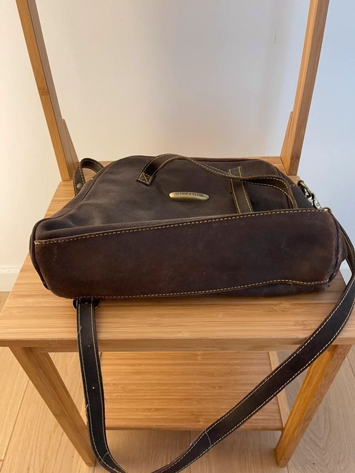sac à main en cuir marron - photo numéro 5