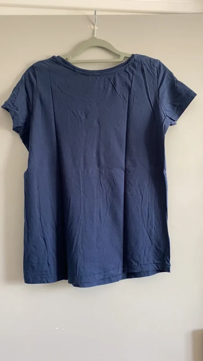 T-shirt bleu Madame T-shirt - photo numéro 3